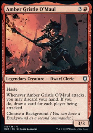 (159) Magic The Gathering Commander Legends: Battle for Baldur's Gate Single: Amber Gristle O'Maul  Uncommon