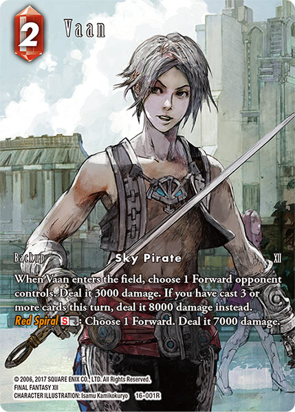 (001) Final Fantasy TCG Emissaries of Light Single: Vaan (16-001) (V.2) Holo Rare