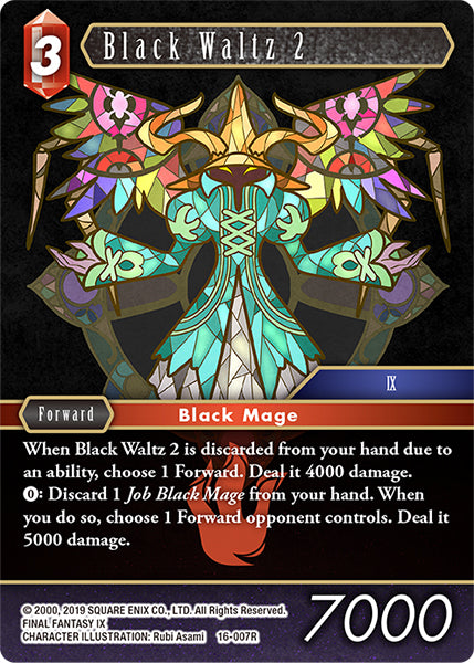 (007) Final Fantasy TCG Emissaries of Light Single: Black Waltz 2 (16-007) Holo Rare
