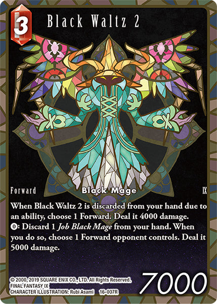 (007) Final Fantasy TCG Emissaries of Light Single: Black Waltz 2 (16-007) (V.2) Holo Rare