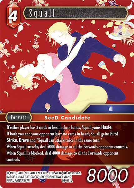 (011) Final Fantasy TCG Emissaries of Light Single: Squall (16-011) Holo Legend