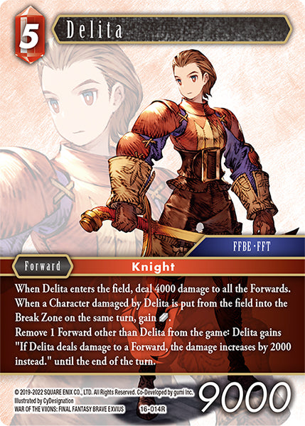 (014) Final Fantasy TCG Emissaries of Light Single: Delita (16-014) Holo Rare
