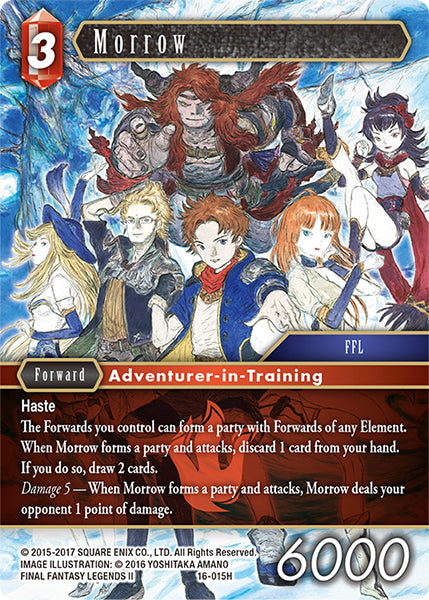 (015) Final Fantasy TCG Emissaries of Light Single: Morrow (16-015) Holo Hero