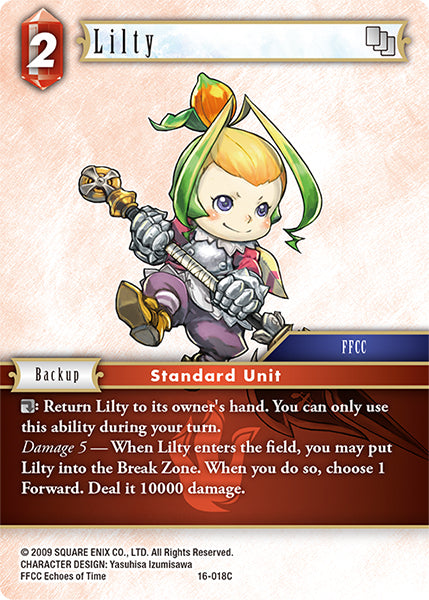 (018) Final Fantasy TCG Emissaries of Light Single: Lilty (16-018) Holo Common