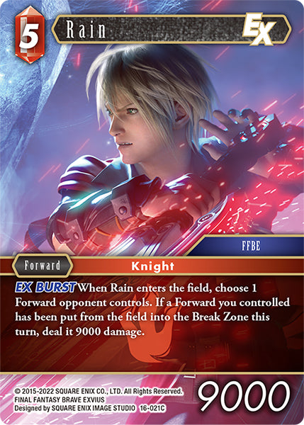 (021) Final Fantasy TCG Emissaries of Light Single: Rain (16-021)  Common