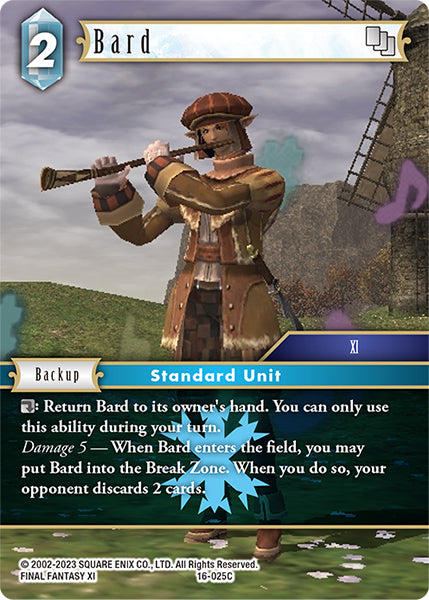 (025) Final Fantasy TCG Emissaries of Light Single: Bard (16-025) Holo Common