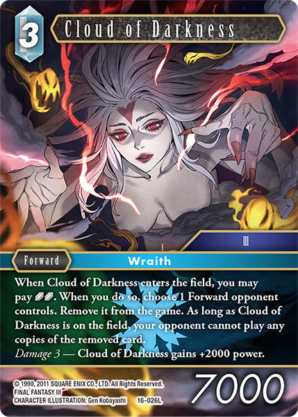 (026) Final Fantasy TCG Emissaries of Light Single: Cloud of Darkness (16-026) (V.1) Holo Legend