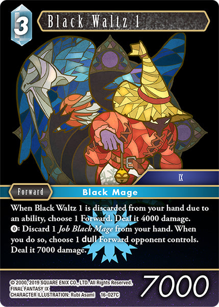 (027) Final Fantasy TCG Emissaries of Light Single: Black Waltz 1 (16-027) (V.1) Holo Common