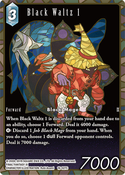 (027) Final Fantasy TCG Emissaries of Light Single: Black Waltz 1 (16-027) (V.2)  Common