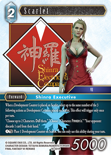 (031) Final Fantasy TCG Emissaries of Light Single: Scarlet (16-031) Holo Rare