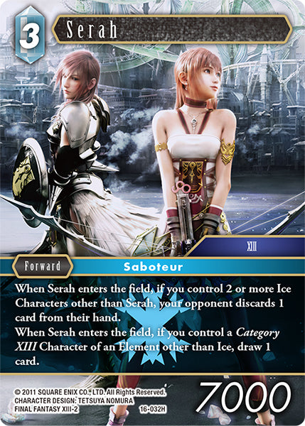 (032) Final Fantasy TCG Emissaries of Light Single: Serah (16-032) (V.1) Holo Hero