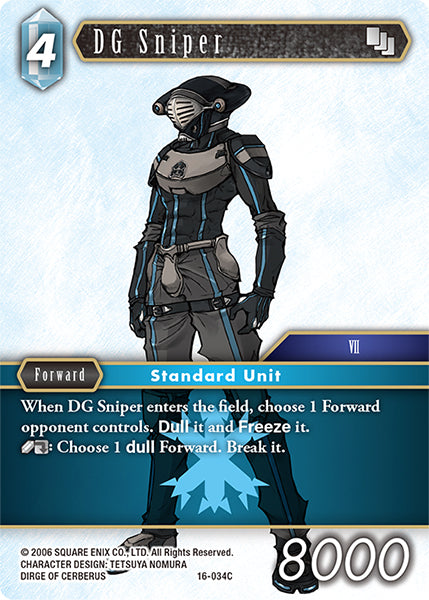 (034) Final Fantasy TCG Emissaries of Light Single: DG Sniper (16-034) Holo Common