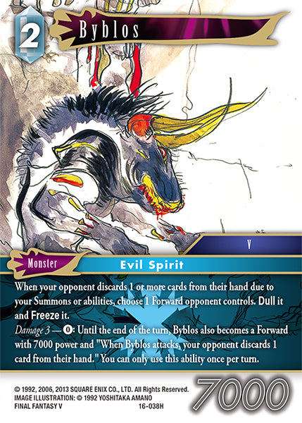 (038) Final Fantasy TCG Emissaries of Light Single: Byblos (16-038) Holo Hero