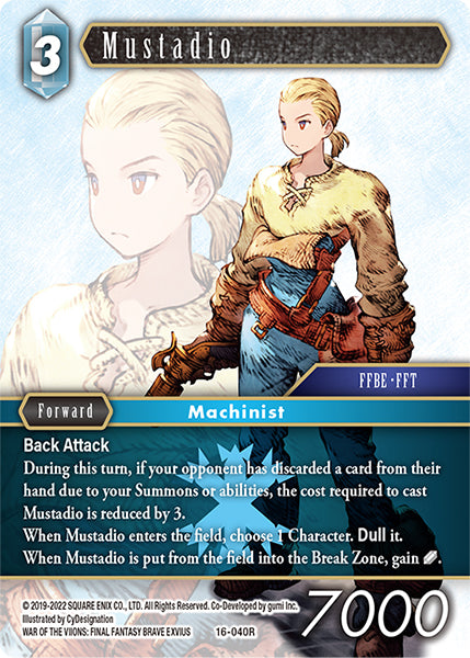 (040) Final Fantasy TCG Emissaries of Light Single: Mustadio (16-040) Holo Rare