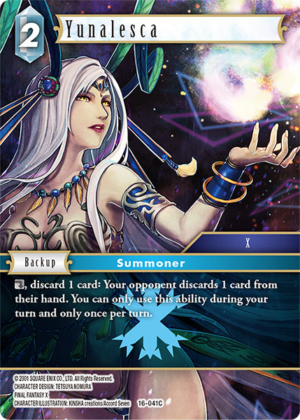 (041) Final Fantasy TCG Emissaries of Light Single: Yunalesca (16-041) (V.1)  Common