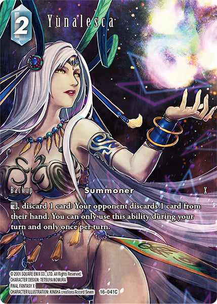 (041) Final Fantasy TCG Emissaries of Light Single: Yunalesca (16-041) (V.2)  Common