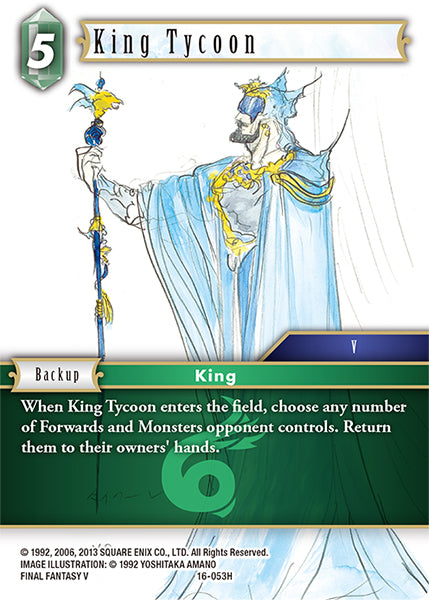 (053) Final Fantasy TCG Emissaries of Light Single: King Tycoon (16-053)  Hero