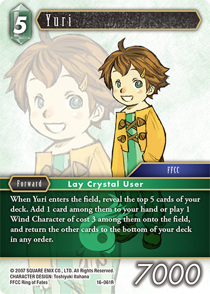 (061) Final Fantasy TCG Emissaries of Light Single: Yuri (16-061) Holo Rare