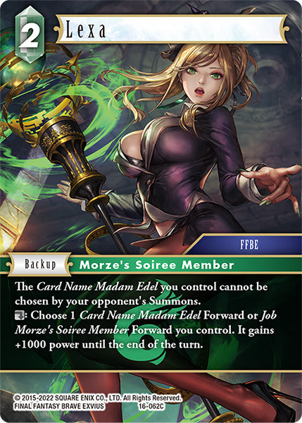 (062) Final Fantasy TCG Emissaries of Light Single: Lexa (16-062) Holo Common