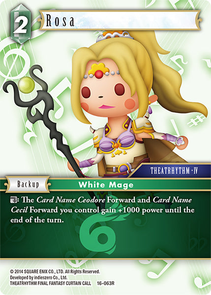 (063) Final Fantasy TCG Emissaries of Light Single: Rosa (16-063) Holo Rare
