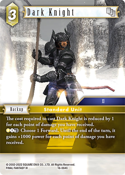 (064) Final Fantasy TCG Emissaries of Light Single: Dark Knight (16-064) Holo Common