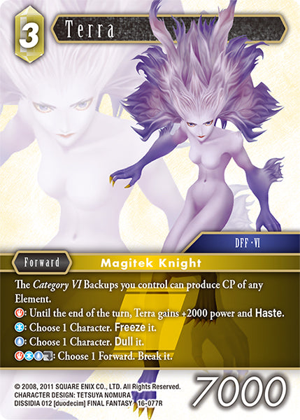 (077) Final Fantasy TCG Emissaries of Light Single: Terra (16-077) Holo Rare