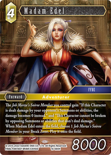 (080) Final Fantasy TCG Emissaries of Light Single: Madam Edel (16-080) Holo Hero