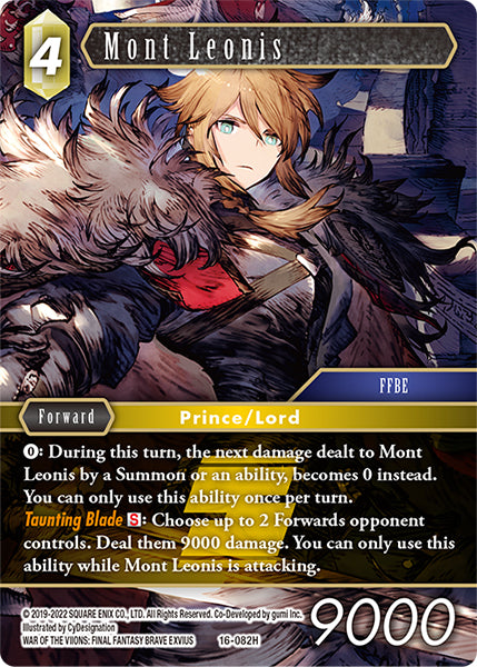(082) Final Fantasy TCG Emissaries of Light Single: Mont Leonis (16-082) Holo Hero