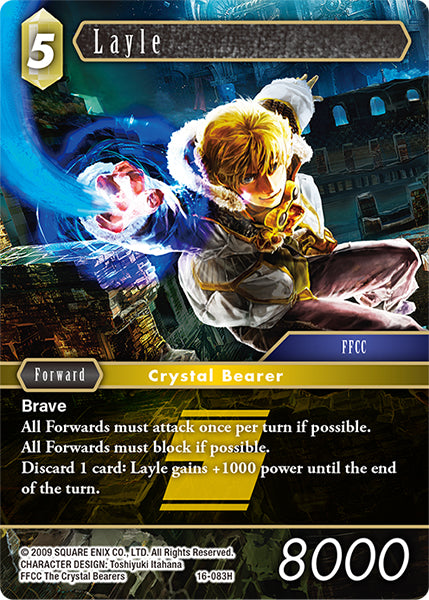 (083) Final Fantasy TCG Emissaries of Light Single: Layle (16-083) Holo Hero
