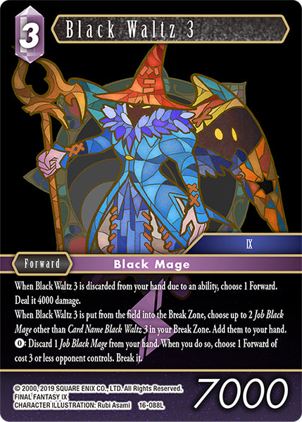 (088) Final Fantasy TCG Emissaries of Light Single: Black Waltz 3 (16-088) (V.1) Holo Legend