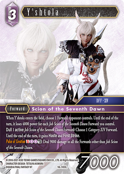 (100) Final Fantasy TCG Emissaries of Light Single: Y'shtola (16-100) Holo Legend