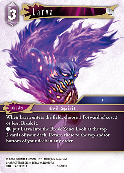 (103) Final Fantasy TCG Emissaries of Light Single: Larva (16-103)  Common