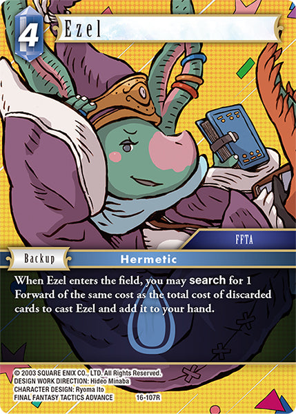 (107) Final Fantasy TCG Emissaries of Light Single: Ezel (16-107) (V.1) Holo Rare