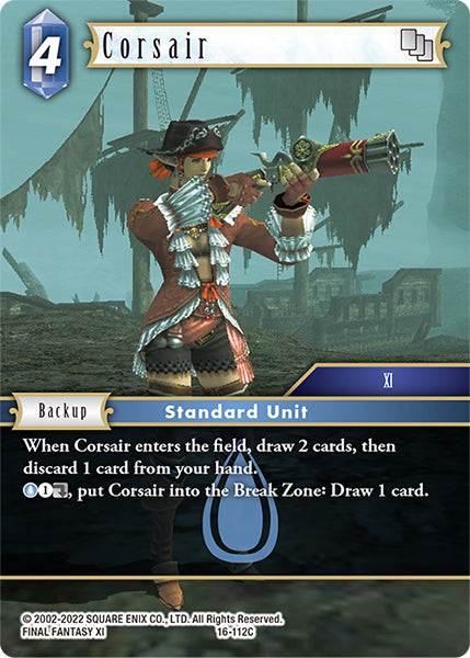 (112) Final Fantasy TCG Emissaries of Light Single: Corsair (16-112) Holo Common