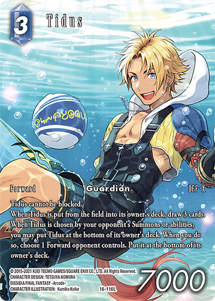 (116) Final Fantasy TCG Emissaries of Light Single: Tidus (16-116) (V.2)  Legend
