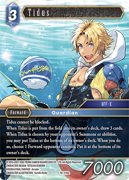 (116) Final Fantasy TCG Emissaries of Light Single: Tidus (16-116) (V.1) Holo Legend