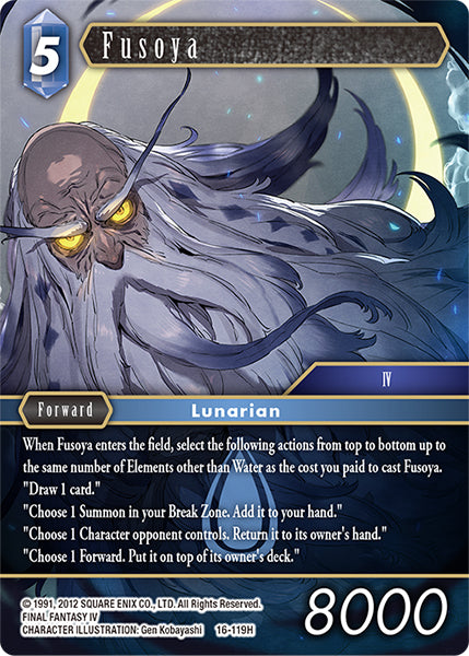 (119) Final Fantasy TCG Emissaries of Light Single: Fusoya (16-119) (V.1) Holo Hero