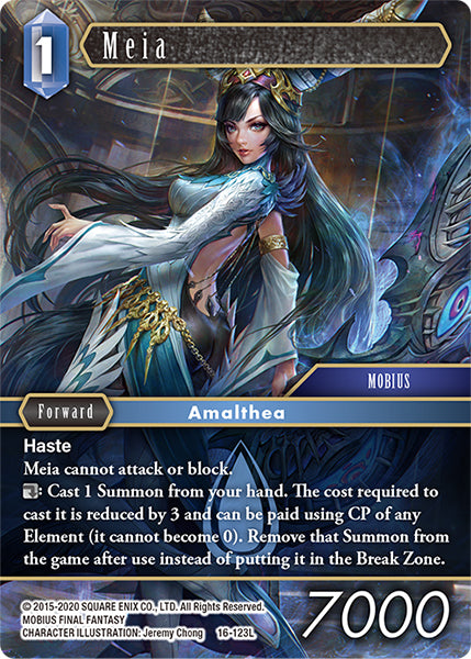 (123) Final Fantasy TCG Emissaries of Light Single: Meia (16-123) Holo Legend