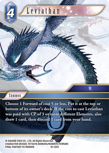 (125) Final Fantasy TCG Emissaries of Light Single: Leviathan (16-125)  Common