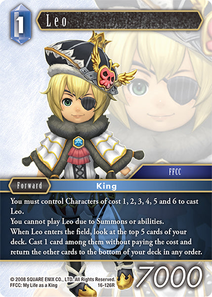 (126) Final Fantasy TCG Emissaries of Light Single: Leo (16-126) Holo Rare