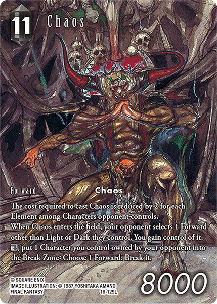 (16-129) Final Fantasy TCG Hidden Hope Single: Chaos (16-129) (V.2) Holo Legend