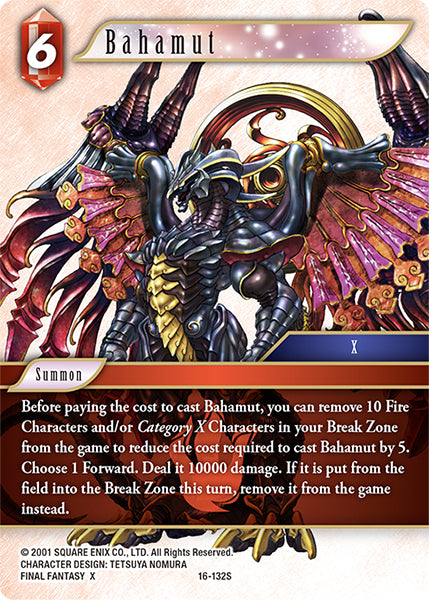 (132) Final Fantasy TCG Emissaries of Light Single: Bahamut (16-132) Holo Starter