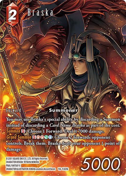 (133) Final Fantasy TCG Emissaries of Light Single: Braska (16-133) (V.2) Holo Starter