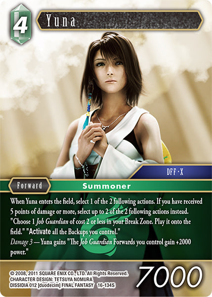 (134) Final Fantasy TCG Emissaries of Light Single: Yuna (16-134) Holo Starter