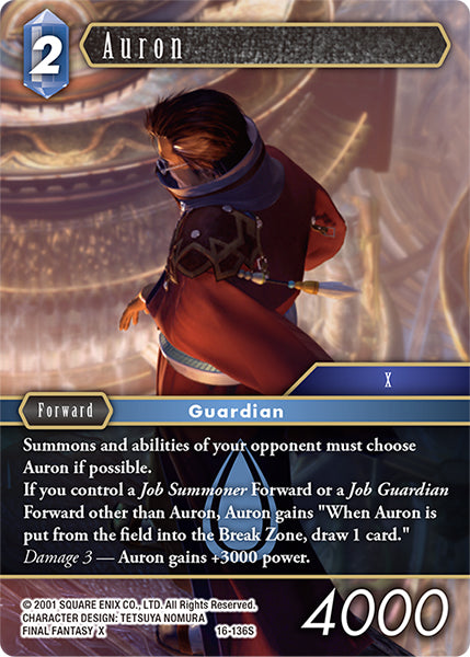 (136) Final Fantasy TCG Emissaries of Light Single: Auron (16-136) Holo Starter