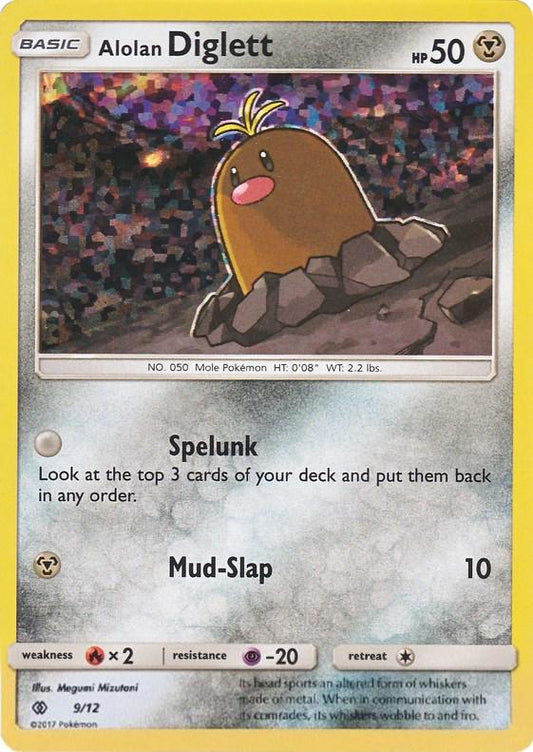 (009/12) Pokemon TCG McDonald's Collection 2017 Single: Alolan Diglett   Promo