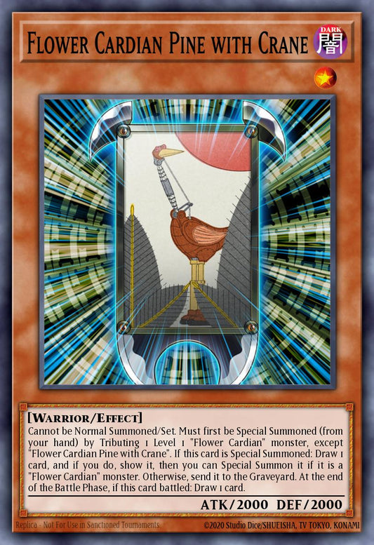 (131) YuGiOh TCG DLCS: Dragons of Legend: The Complete Series Single: Flower Cardian Pine with Crane  Common
