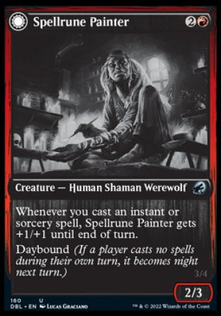 (160) Magic The Gathering Innistrad: Double Feature Single: Spellrune Painter // Spellrune Howler  Uncommon