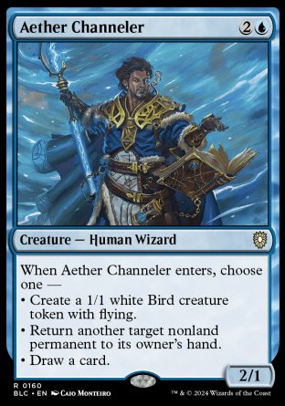 (160) Magic The Gathering Commander: Bloomburrow Single: Aether Channeler  Rare