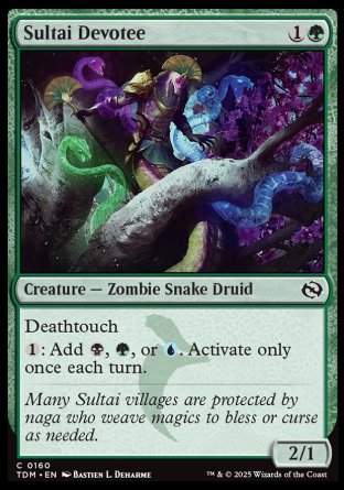 (160) Magic The Gathering Tarkir: Dragonstorm Single: Sultai Devotee  Common